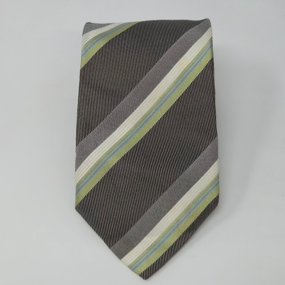 Hugo Boss Other - BOSS Hugo Boss Brown/Green Striped 100%‎ Silk Tie